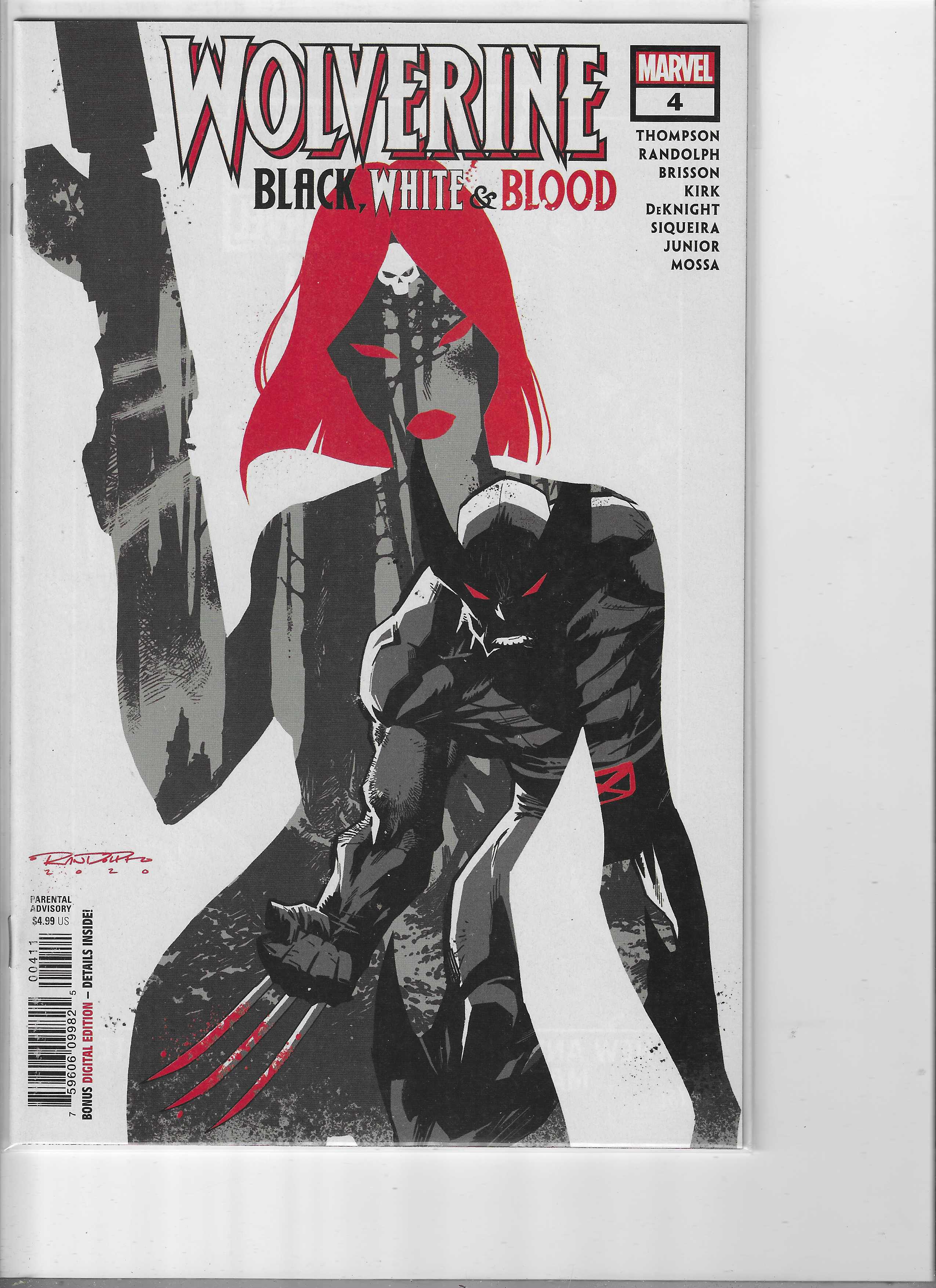 wolvrine black white blood issue 4