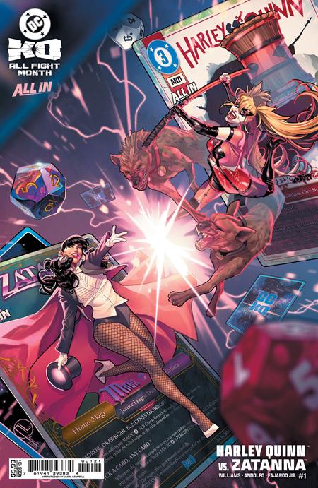 DC K.O. HARLEY QUINN VS ZATANNA #1 (ONE SHOT) CVR C JAMAL CAMPBELL CARD STOCK
