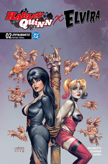 HARLEY QUINN X ELVIRA #2 CVR C JOSEPH MICHAEL LINSNER