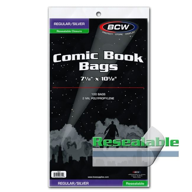 Silver age resealable comic bags 100 count
