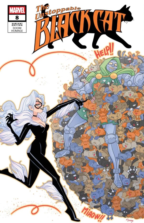 Black Cat #8 Marguerite Sauvage Doom Homage Variant