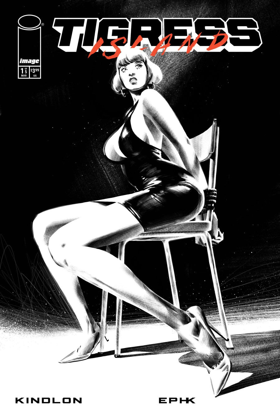 Tigress Island #1 Cover D Kaladen Black & White Variant