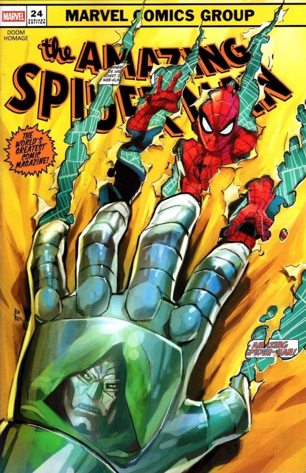 The Amazing Spider-Man #24 Rod Reis Doom Homage Variant